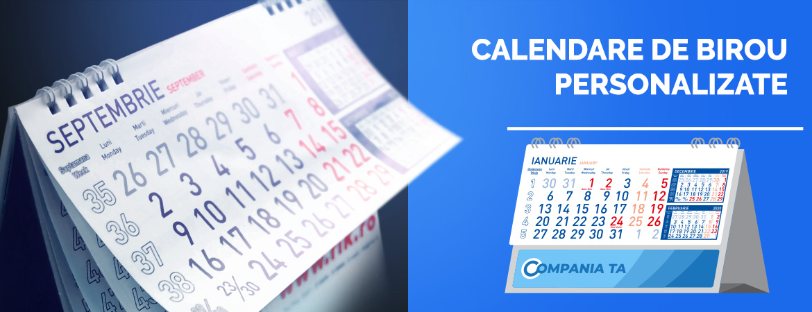 Calendare de birou triptice personalizate