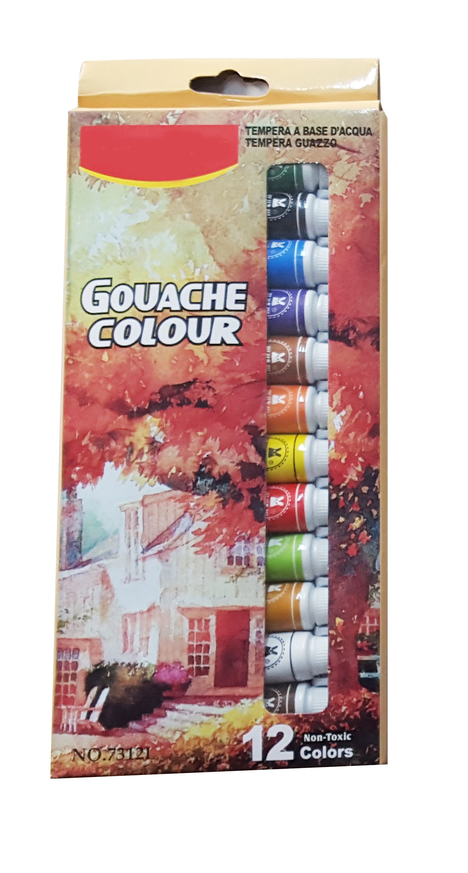 Acuarele guase, 12 culori, Guache Color rik.ro