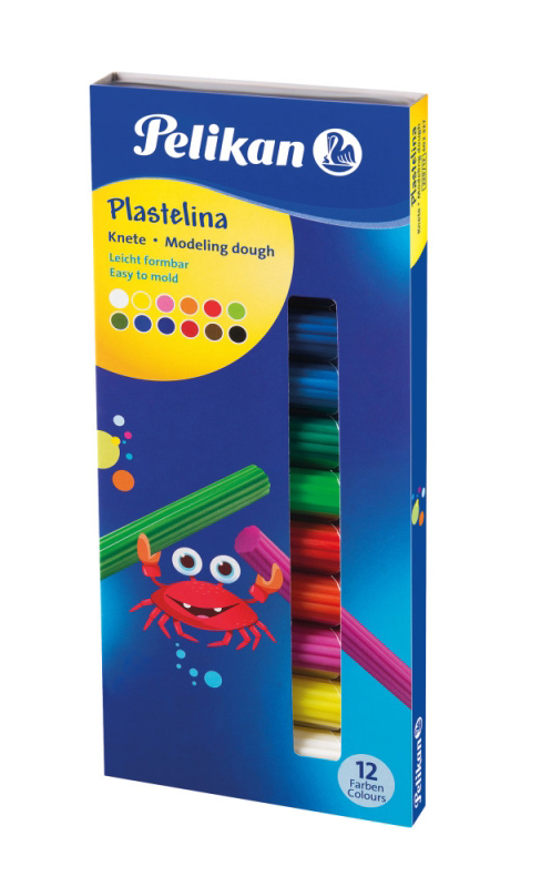 Plastilina, 12culori standard/set, Pelikan