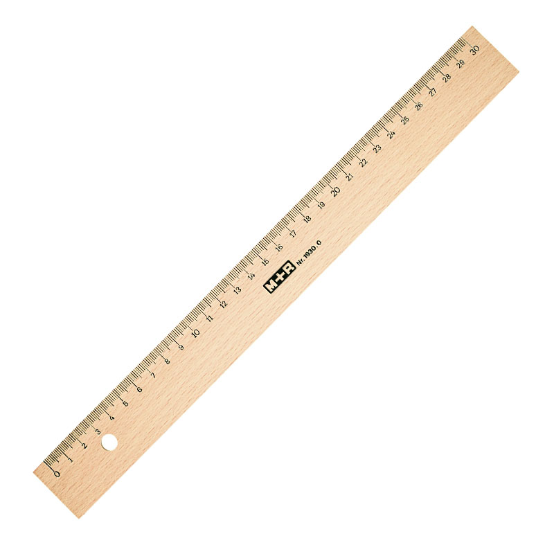 Rigla 30cm, din lemn, M+R M+R imagine 2022 depozituldepapetarie.ro
