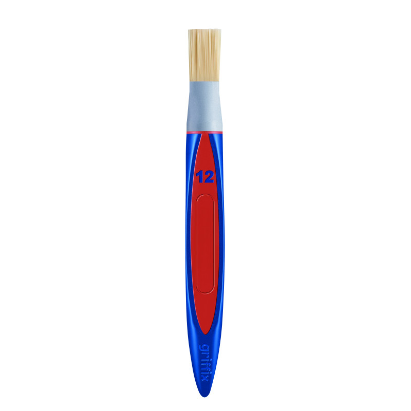 Pensula nr.12, varf lat, par sintetic, culoare rosu, Griffix Pelikan Pelikan imagine 2022 cartile.ro