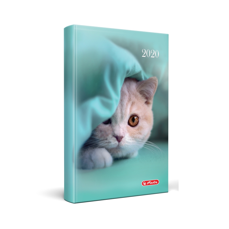 Agenda datata A5, 352file+16file zentangle, coperta buretata, Herlitz Little Cat Herlitz poza 2021