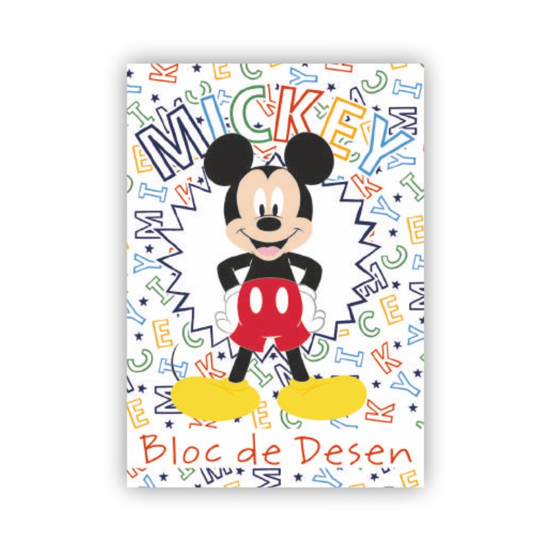 Bloc de desen, A4, 16file, 160g/mp, Mickey Mouse Pigna