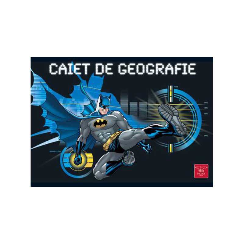 Caiet pentru geografie, 24file, Batman Pigna imagine 2022 depozituldepapetarie.ro