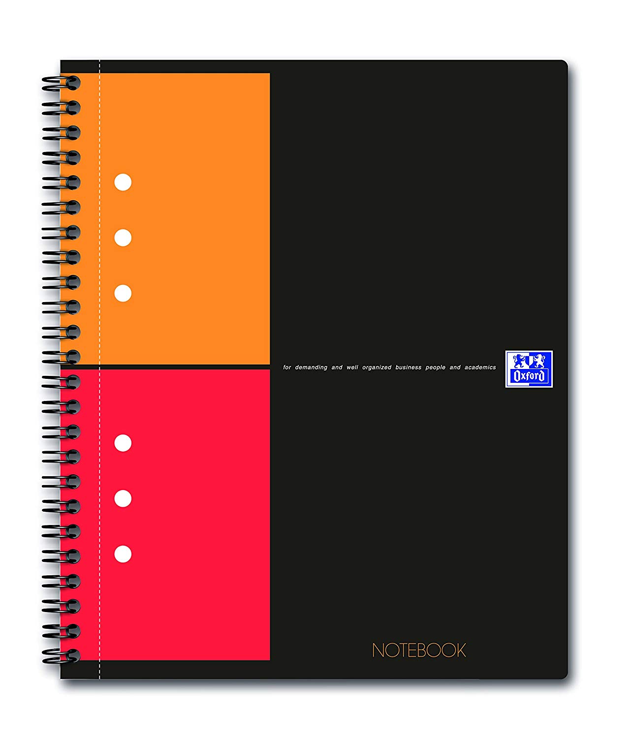 Caiet cu spira A5+, 80 file-80g/mp, matematica, coperta carton rigid, Scribzee, Oxford Int. Notebook