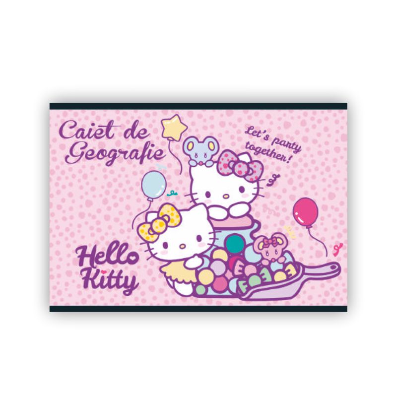 Caiet pentru geografie, 24file, Hello Kitty Pigna imagine 2022 cartile.ro
