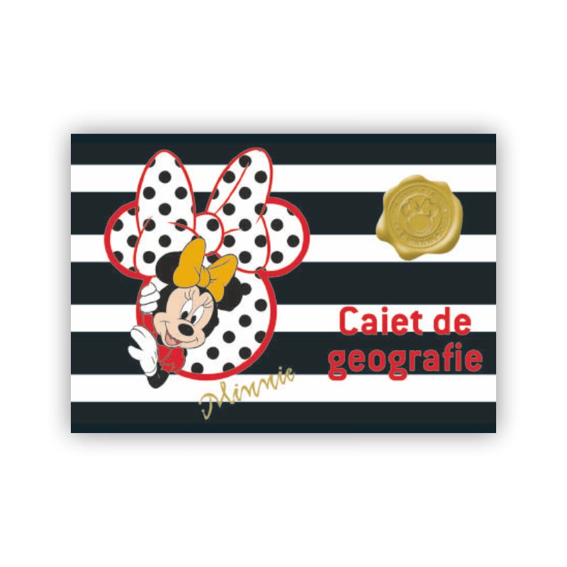 Caiet pentru geografie, 24file, Minnie Mouse Pigna imagine 2022 cartile.ro