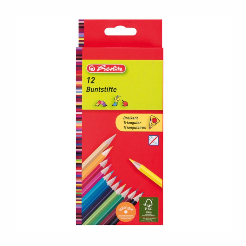 Creioane color, 12culori, Herlitz Herlitz imagine 2022 depozituldepapetarie.ro