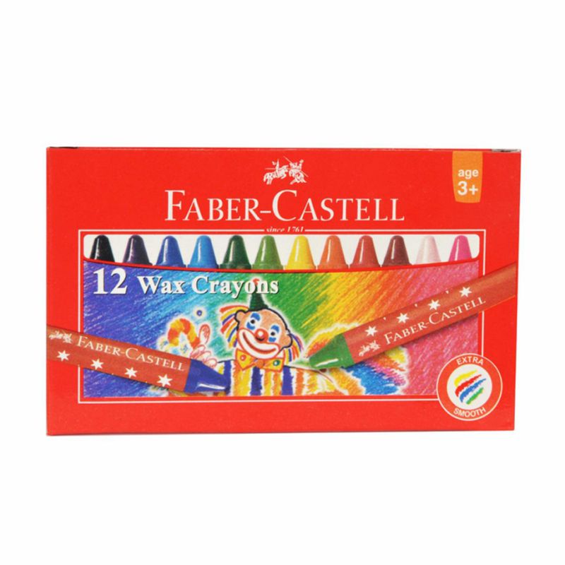 Creioane cerate, 12 culori, Faber-Castell Faber-Castell poza 2021