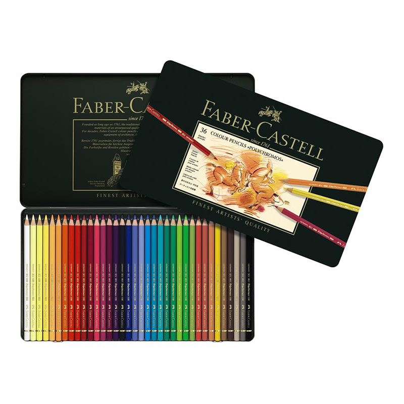Creioane color Polychromos, 36 culori, Faber-Castell Faber-Castell imagine 2022 depozituldepapetarie.ro