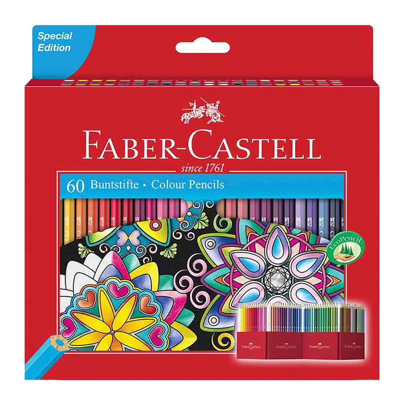 Creioane color, Editie Speciala, 60 culori, Faber-Castell Faber-Castell imagine 2022 depozituldepapetarie.ro