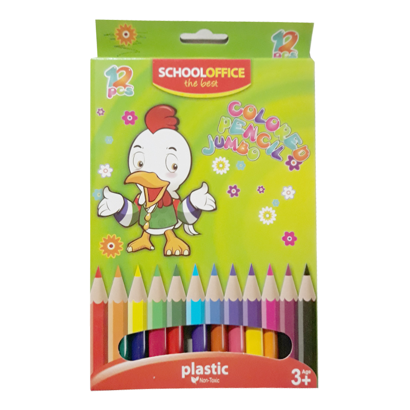 Creioane color groase 12culori, School Office Jumbo rik.ro poza 2021