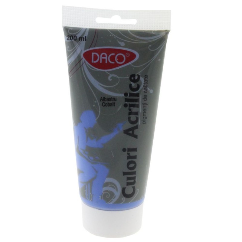 Culoare acrilica, albastru cobalt, 200 ml, Daco Daco poza 2021