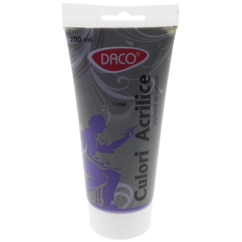 Culoare acrilica, violet, 200 ml, Daco Daco