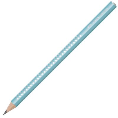 Creion fara guma, Faber-Castell Sparkle Jumbo, mina B, turcoaz