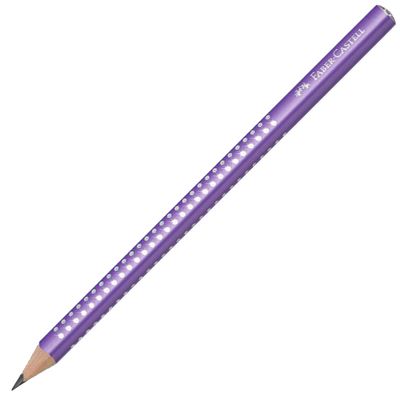 Creion fara guma, Faber-Castell Sparkle Jumbo, mina B, mov
