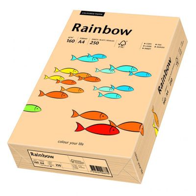 Carton color A4, 160g/mp, 250coli/top, Rainbow, salmon