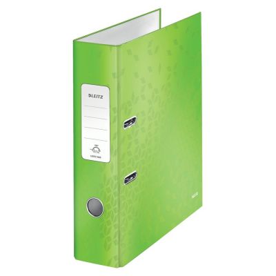 Biblioraft A4, 75mm, carton laminat, Leitz 180° WOW, verde 