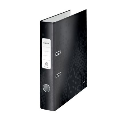 Biblioraft A4, 52 mm, carton laminat, Leitz 180° Wow, negru