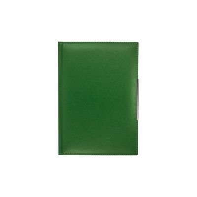 Agenda nedatata B5, 244file, h.ivoire, coperta buretata, Alicante, verde inchis