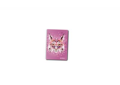 Carnet A6, 200 file, Herlitz Wild Animals Lynx, matematica