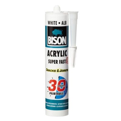 Adeziv acrilic alb, 300ml, ultra rapid, Bison Acrylic Super Fast