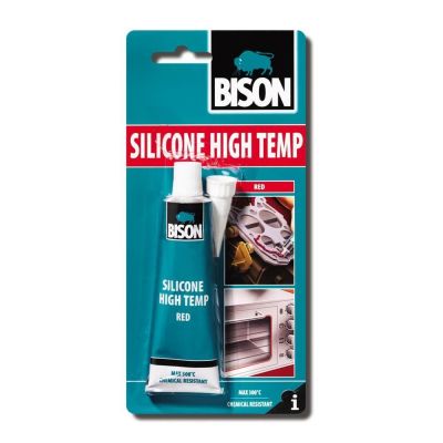 Silicon rezistent la temperatura ridicata, rosu 60ml, Bison High Temp