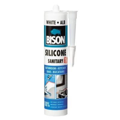 Silicon sanitar alb, 280ml, Bison 