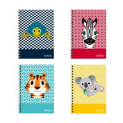 Carnet A6, 200 file, matematica, diverse motive, seria Cute Animals