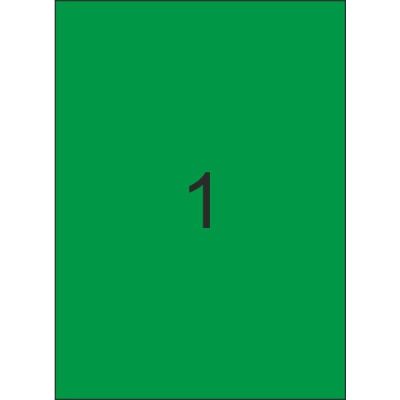 Etichete autoadezive color, 1/A4, 210x297mm, 100coli/top, Optima - verde