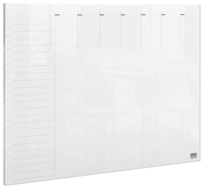 Organizator saptamanal, acrylic, pentru birou sau perete, A4, marker inclus, transparent, Nobo