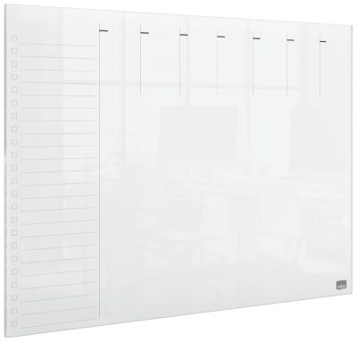 Organizator saptamanal, acrylic, pentru birou sau perete, A3, marker inclus, transparent, Nobo