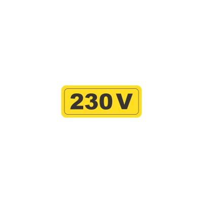 Semn indicator 230v, autocolant plastic, 20mmx50mm, 50buc/set