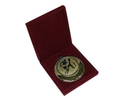 Caseta din plus, 9.5x10.5x2cm, cu fund fix pentru medalii cu ureche 5-7cm, rosu
