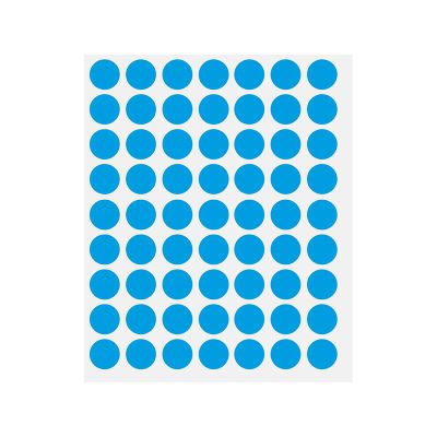 Etichete autoadezive rotunde, colorate, diametru 14mm, 630buc/set, albastru