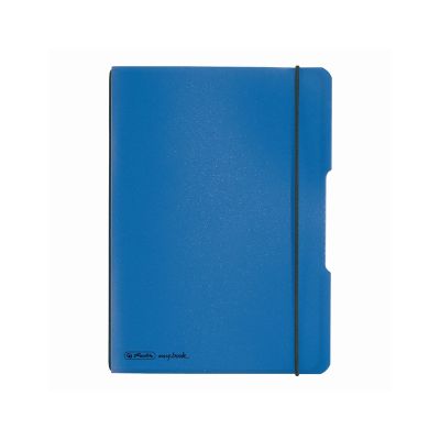 Caiet My.Book Flex A5, 40 file, dictando, coperta albastru deschis transparent, elastic negru