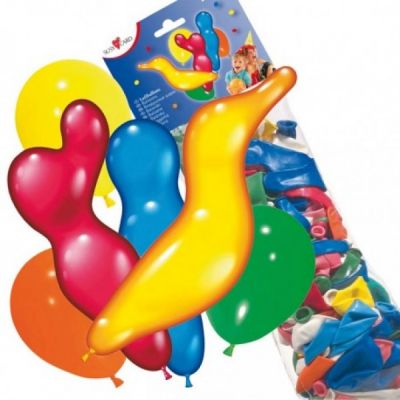Baloane diverse forme si culori set 150 bucati