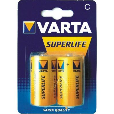 Baterii R14(C), 1,5V, 2buc/blister, Varta Super Life  