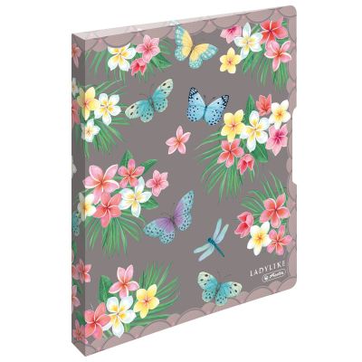 Caiet mecanic A4, 2inele, cotor 25mm, Herlitz Ladylike Butterfly 