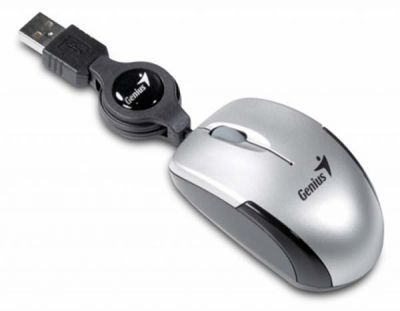 Mouse optic cu fir Genius Micro Traveler, USB, 1200dpi, gri