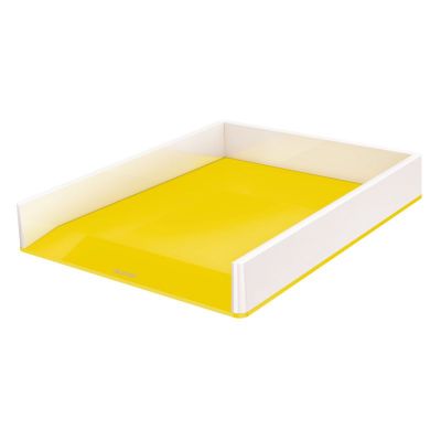 Tavita pentru documente PVC, culori duale, Leitz WOW, alb/galben metalizat