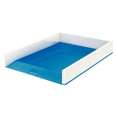Tavita pentru documente PVC, culori duale, Leitz WOW, alb/albastru metalizat