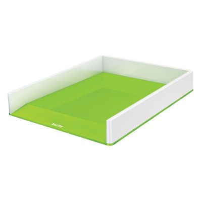Tavita pentru documente PVC, culori duale, Leitz WOW, alb/verde fresh metalizat