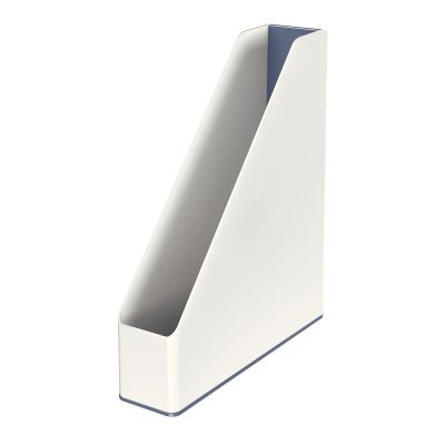 Suport vertical, culori duale, 7.5cm, Leitz WOW, alb/ albastru metalizat