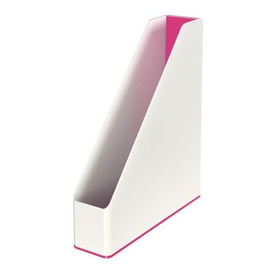 Suport vertical, culori duale, 7.5cm, Leitz WOW, alb/ roz metalizat