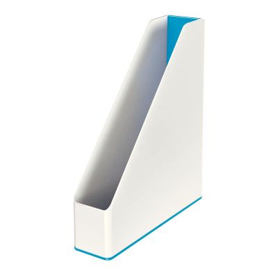 Suport vertical, culori duale, 7.5cm, Leitz WOW, alb/ gri
