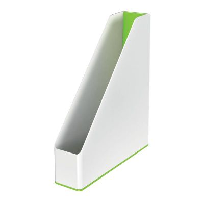 Suport vertical, culori duale, 7.5cm, Leitz WOW, alb/ verde fresh metalizat