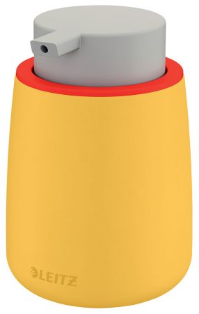 Dispenser pentru lichid, ceramic, cu pompa, 300ml, Leitz Cosy, galben chihlimbar