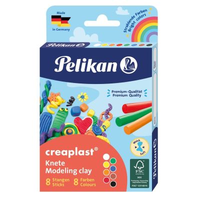Plastilină Creaplast, 8culori/cutie, Pelikan