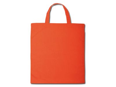 Sacosa textil, 38 x 42 cm, bumbac, barete scurte, Crisma portocaliu